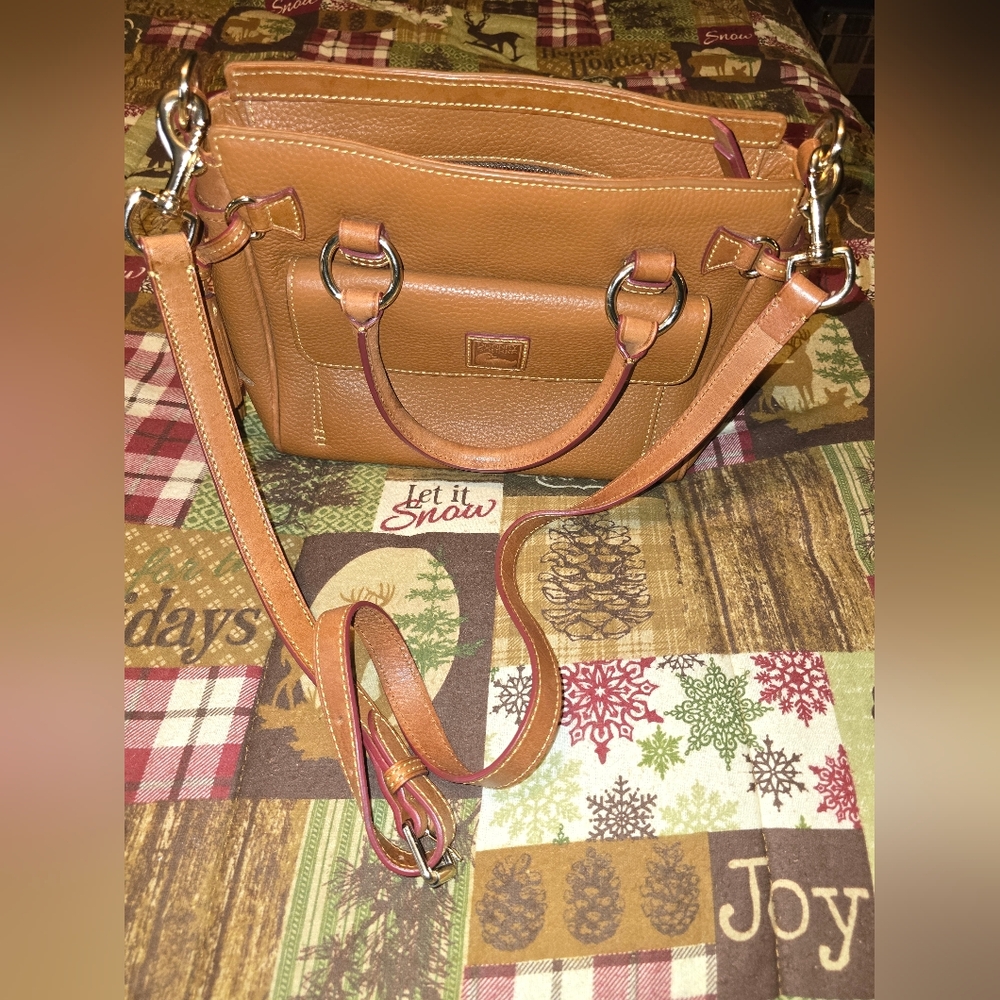 DOONEY & BOURKE Tan Pebbled Leather Satchel - Picture 7 of 13